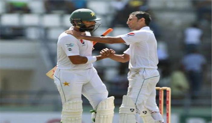 रोसू टेस्ट : पाकिस्तान : 174 रनों पर पारी घोषित की