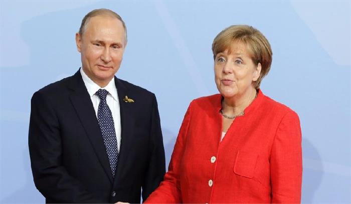 एंजेला मर्केल की जीत पर पुतिन ने दी बधाई