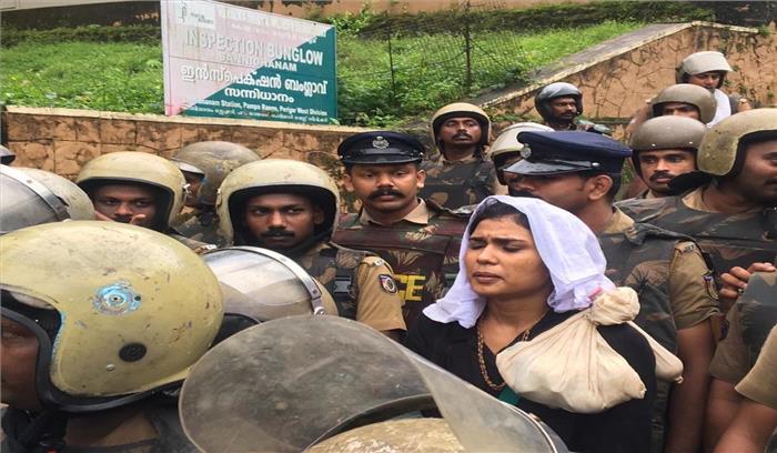 पुलिस सुरक्षा में 2 महिलाएं जा रही सबरीमाला मंदिर, विरोध जारी