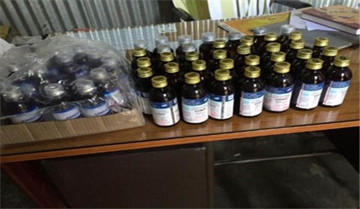 सतना में अधिक मात्रा में अवैध कफ सिरप जब्त