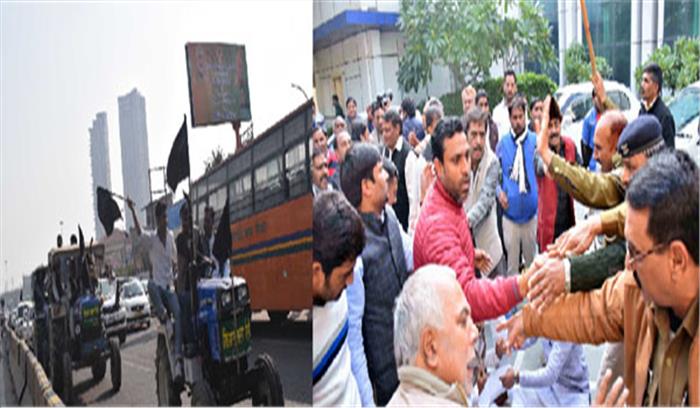 कार रैली निकाल दिखाए काले झंडे