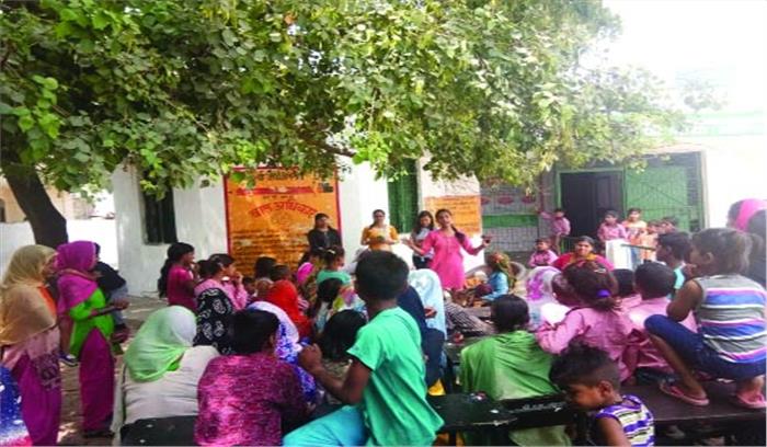 ग्रामीण महिलाओं को सेवा भारती ने किया स्वच्छता के प्रति किया जागरुक
