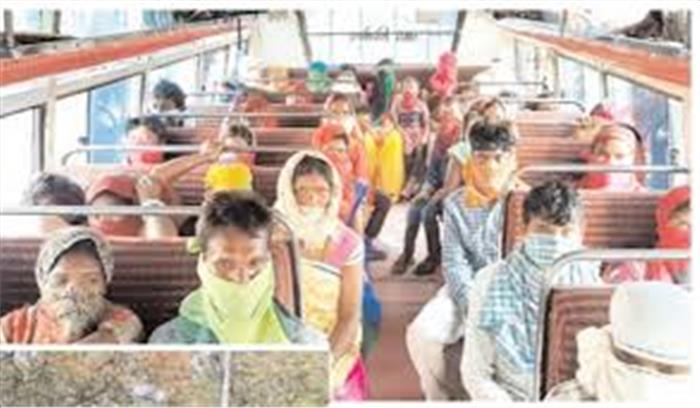 मुरैना में फंसे अन्य जिले के मजदूरों का घर भेजने का सिलसिला जारी