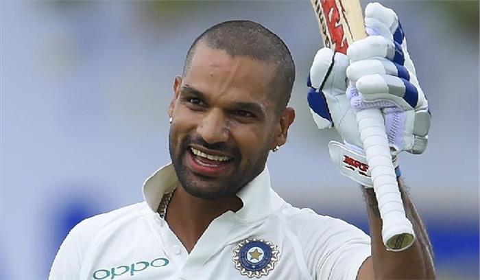 गॉल टेस्ट : दोहरे शतक से चूके धवन, भारत बड़े स्कोर की ओर