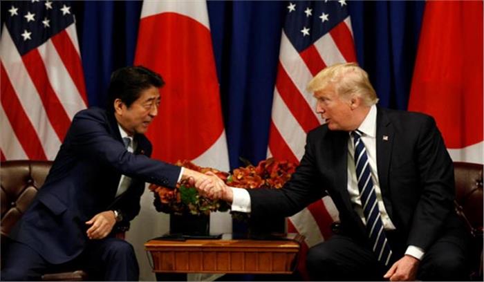 उ.कोरिया पर दबाव बनाए रखने के लिए शिंजो आबे और डोनाल्ड ट्रंप ने जताई सहमति