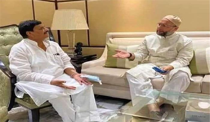 शिवपाल से मिले असदुद्दीन ओवैसी, सियासी मुद्दों पर हुई चर्चा