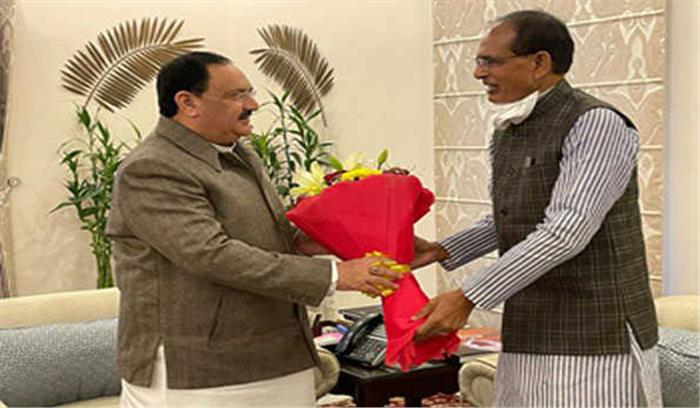 शिवराज ने जे पी नड्डा और केंद्रीय मंत्रियों से की मुलाकात