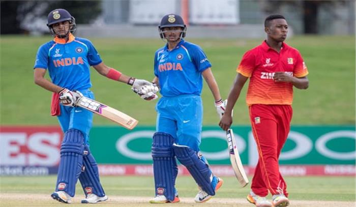 अंडर-19 विश्व कप: भारत ने जिम्बाब्वे को दी 10 विकेट से मात
