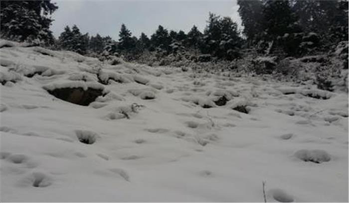 कश्मीर घाटी में बर्फबारी, जनजीवन अस्तव्यस्त