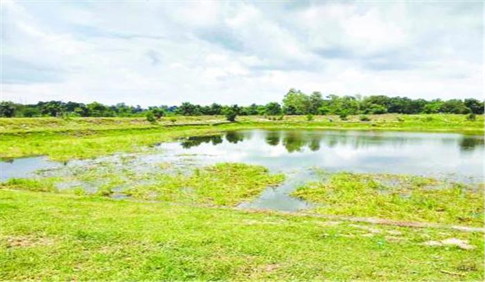 सामाजिक कार्यकर्ता ने उठाया दुर्गा सरोवर की सफाई का बीड़ा