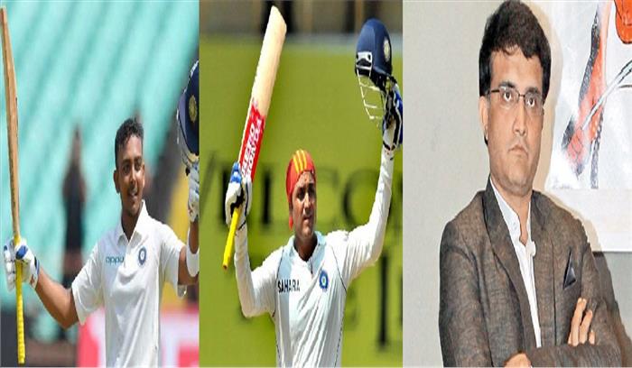 पृथ्वी शॉ की तुलना वीरेंद्र सहवाग से करना ठीक नहीं: सौरभ गांगुली