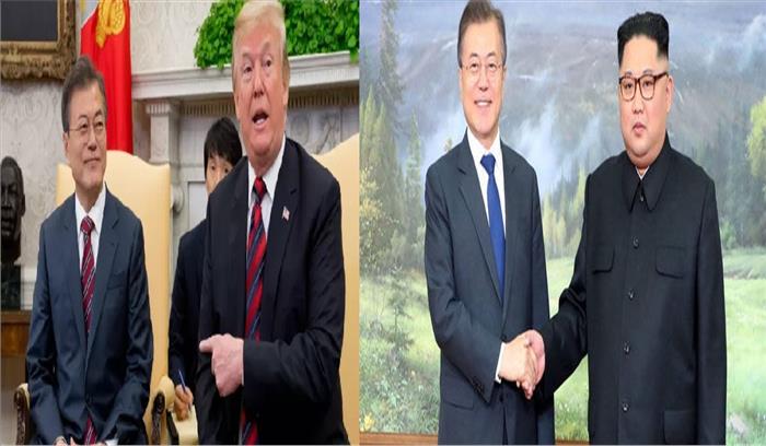 ट्रंप और किम की होने वाली बैठक में शामिल हो सकते हैं मून जे इन