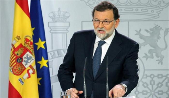  स्पेन के प्रधानमंत्री मैरियानो राजॉय राजधानी बार्सिलोना पहुंचे