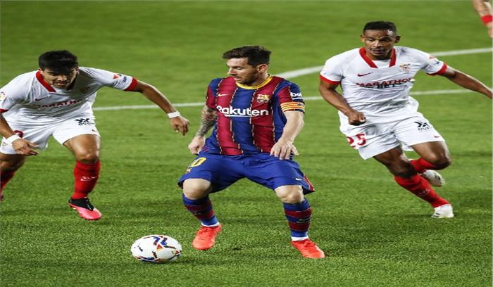 कोपा डेल रे: सेमीफाइनल के पहले चरण में सेविला ने बार्सिलोना को 2-0 से हराया