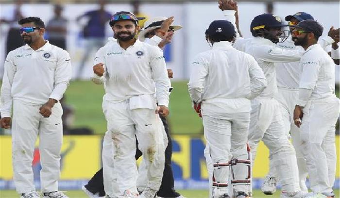 गाल टेस्ट : भारत ने श्रीलंका को दिया 550 रनों का लक्ष्य