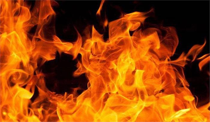  मध्यप्रदेश :स्टेट बैंक की शाखा पर लगी आग