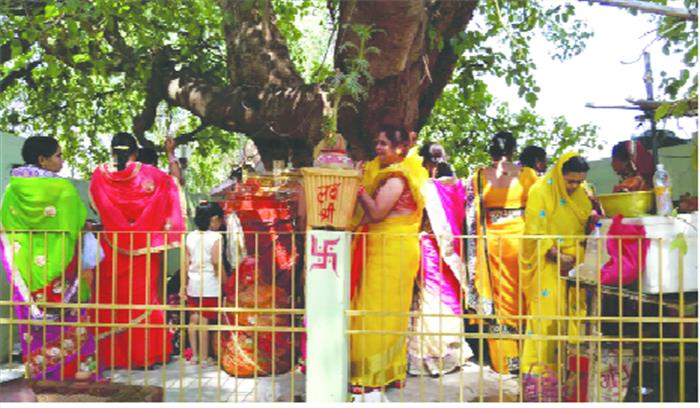 पति की दीर्घायु के लिए सुहागिनों ने रखा व्रत