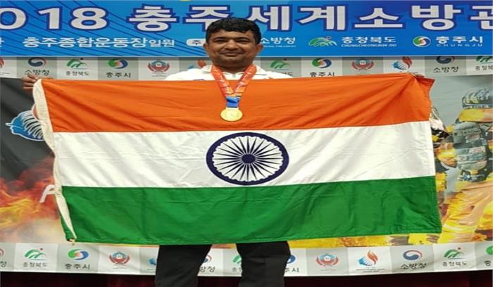 13वें विश्व फायर फाइटर गेम्स में सुनील ने दिलाया भारत को स्वर्ण पदक