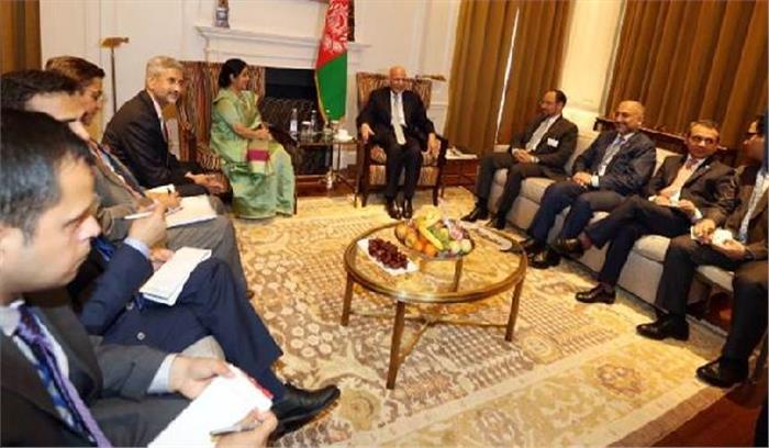 संयुक्त राष्ट्र में छह देशों के अपने समकक्षों के साथ सुषमा स्वराज ने बैठक की