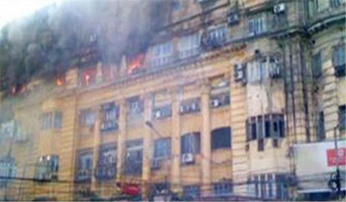 सिंडिकेट बैंक की कामक स्ट्रीट शाखा में लगी आग