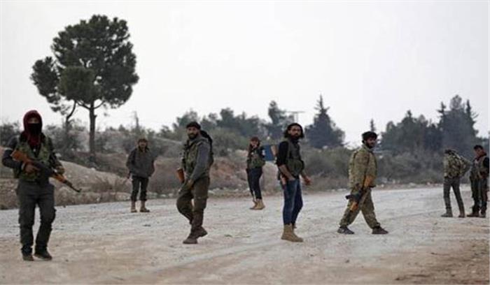 सीरिया हमले में 21 लड़ाकों की मौत