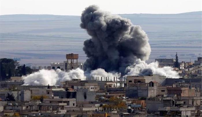 सीरिया में लड़ाकू विमानों से हवाई हमला, 38 लोगों की मौत