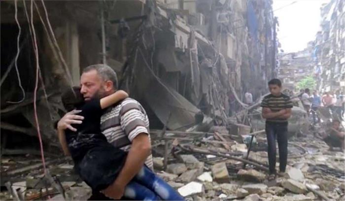 सीरियाई सेना के हवाई हमले में 31 नागरिकों की मौत