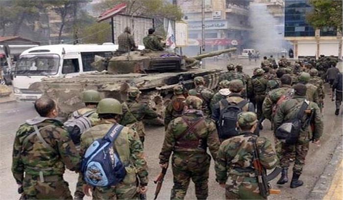  सीरिया में सेना पर लगातार हवाई हमले,14 गांवों पर कब्जा किया