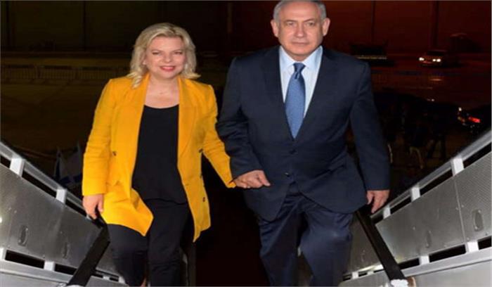 इजरायल के पीएम पत्नी सारा के साथ आगरा पहुंचे