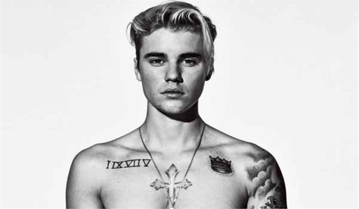 जस्टिन बीबर के टैटू में तारे और कंकाल शामिल