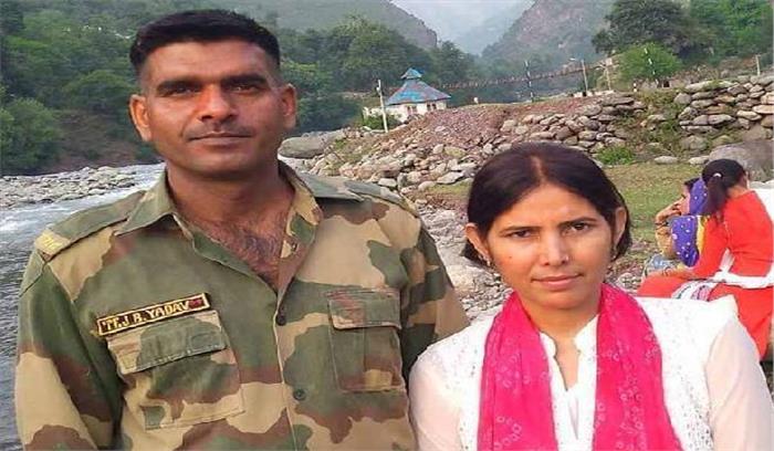 BSF जवान तेज बहादुर से हुई पत्नी की मुलाकात