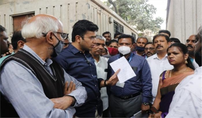 तेजस्वी सूर्या ने अक्षमता को लेकर बेंगलुरु नागरिक निकाय की खिंचाई की