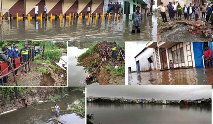 तेलंगाना : हैदराबाद और आस पास के क्षेत्रों में भारी वर्षा