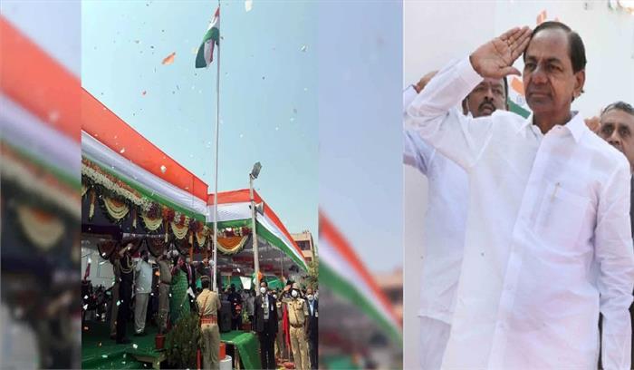 आजादी की 75वींवर्षगांठ के समारोह का तेलंगाना के गवर्नर और सीएम ने किया शुभारंभ