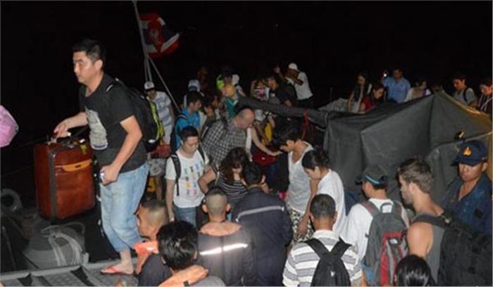 173 पर्यटकों को थाईलैंड के द्वीप से बचाया गया