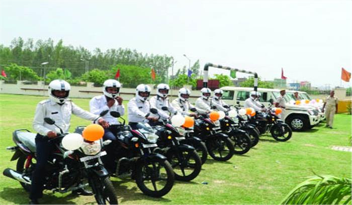यातायात मजबूत करने के लिए पुलिस को मिले 14 नए वाहन