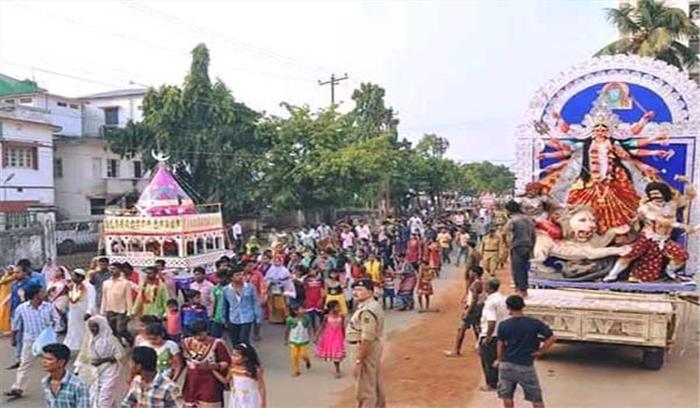 त्रिपुरा : मुहर्रम व दुर्गा मूर्ति विसर्जन शांतिपूर्ण