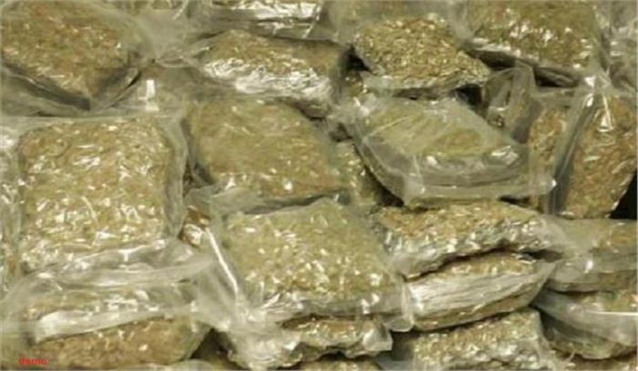 ट्रक से पांच क्विंटल 65 किलोग्राम गांजा बरामद