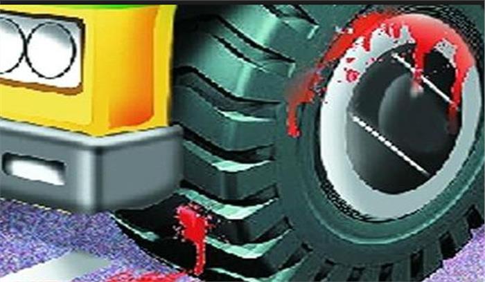 ट्रक की चपेट में आने से एक व्यक्ति की मृत्यु