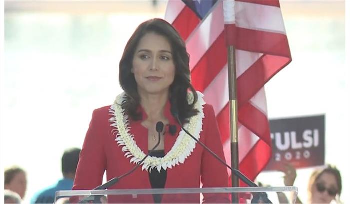 तुलसी गबार्ड ने 2020 राष्ट्रपति चुनाव अभियान की औपचारिक शुरुआत की