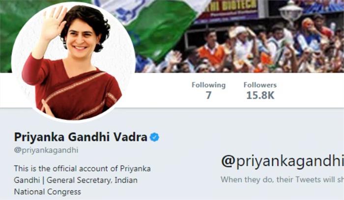 ट्विटर से जुड़ते ही प्रियंका के बने एक लाख फॉलोवर्स 