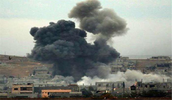 अमेरिका के नेतृत्व वाले लड़ाकू विमानों ने की सीरिया में दो सैन्य ठिकानों पर बमबारी 