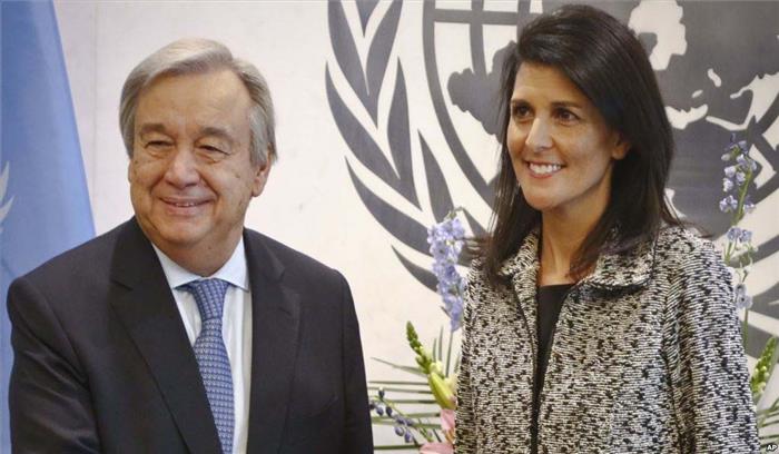 निक्की हेली से बेहतरीन सहयोग मिला: एंटोनियो गुटेरेस निक्की हेली से बेहतरीन सहयोग मिला: एंटोनियो गुटेरेस