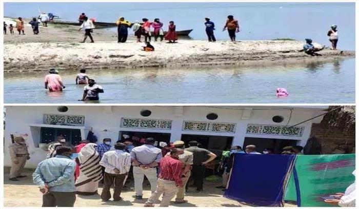 वैक्सीन को लेकर डर के कारण बाराबंकी में ग्रामीण नदी में कूदे