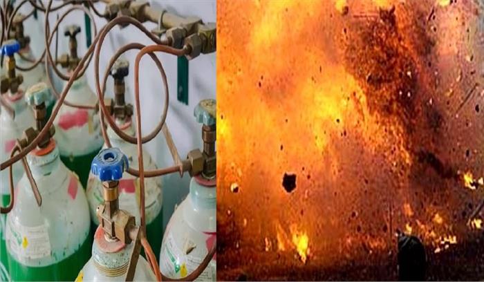 कानपुर में रिफलिंग के दौरान ऑक्सीजन सिलेंडर फटा, एक मजदूर की मौत