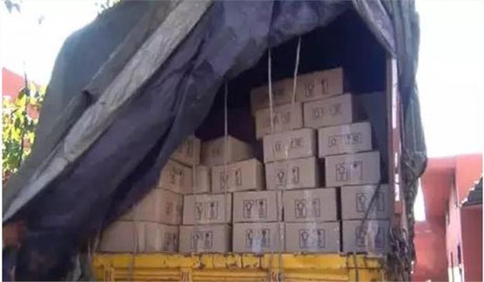 कुशीनगर में 55 लाख की 1400 पेटी शराब बरामद