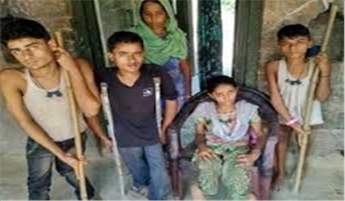 बाराबंकी में परिवार के 4 लोग पोलियो से पीड़ित