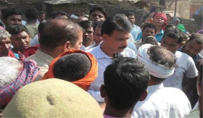 गाजीपुर में कार की टक्कर से सब्जी विक्रेता की मौत,राजमार्ग जाम​​​​​​​