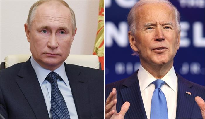 व्लादिमीर पुतिन ने जो बाइडेन को दिया ऑनलाइन बैठक करने का आमंत्रण व्लादिमीर पुतिन ने जो बाइडेन को दिया ऑनलाइन बैठक करने का आमंत्रण