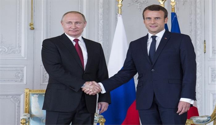 सीरिया के मसले पर पुतिन और मैक्रों ने की चर्चा